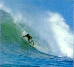 surfing under a tube